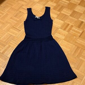 Sandro Navy Blue Sleeveless  Dress